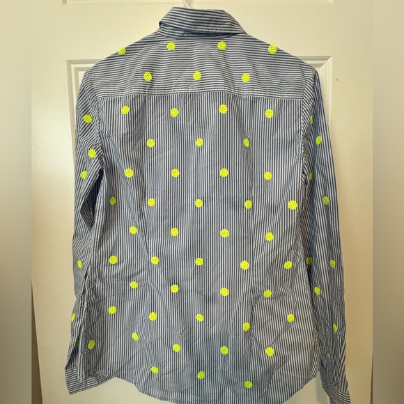 Like New Boden The Classic Striped Shirt with Neon Size 6 - Picture 2 of 8